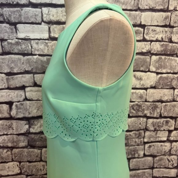 White House Black Market Green Sleeveless Dress Size 6 - Picture 4 of 9